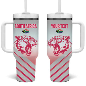 South Africa Rugby Custom Tumbler With Handle Come On Puma African Pattern