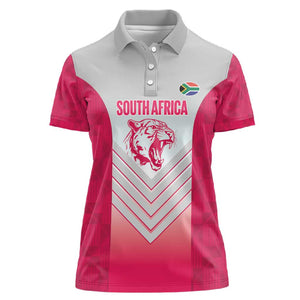 South Africa Rugby Custom Women Polo Shirt Come On Puma African Pattern