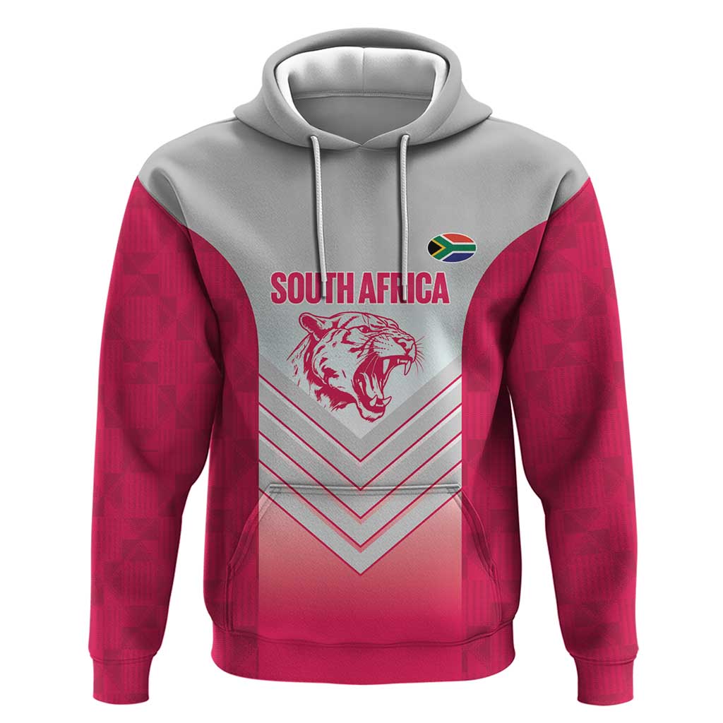 South Africa Rugby Custom Zip Hoodie Come On Puma African Pattern