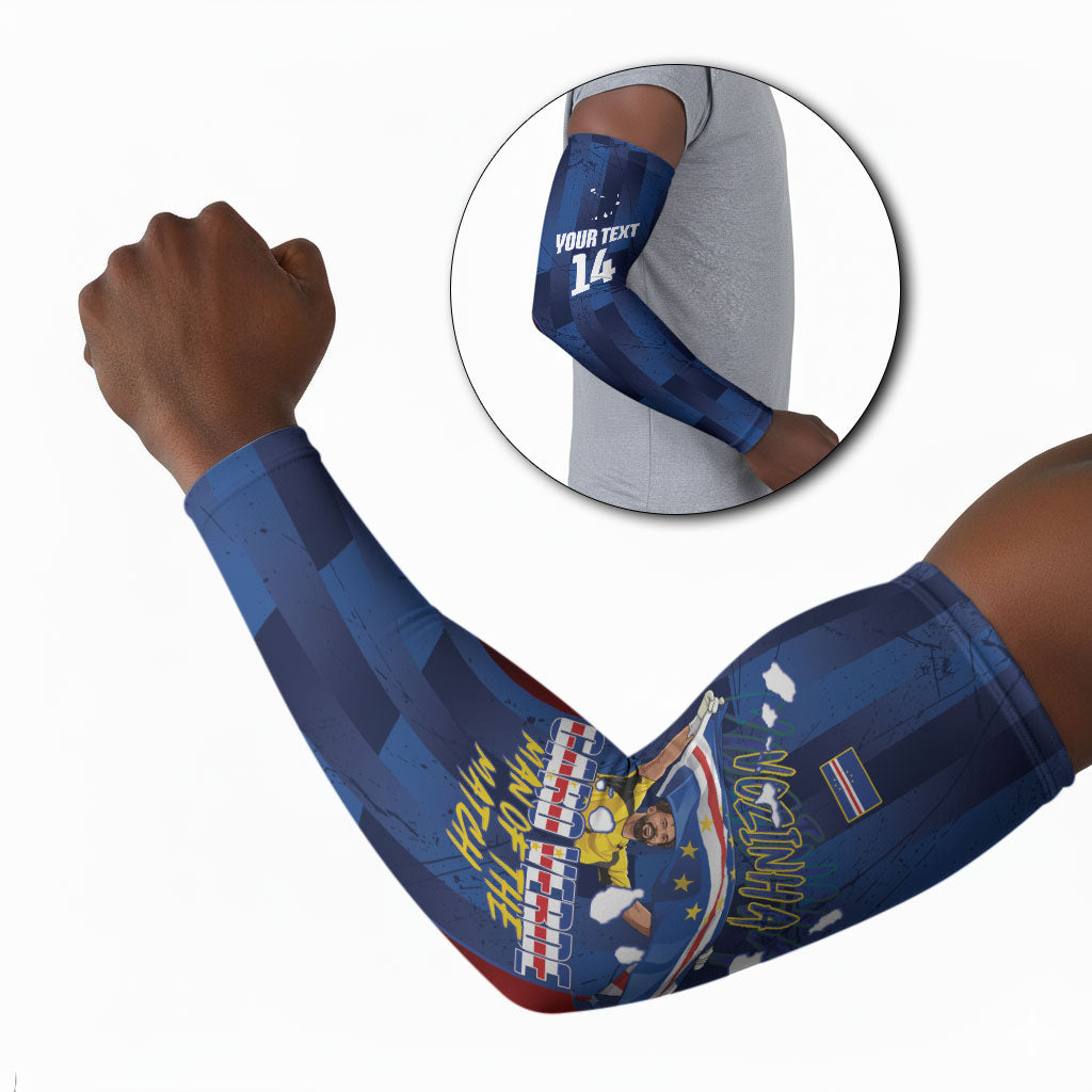 Custom Vozinha Cabo Verde Football Arm Sleeves Tubaroes Azuis Man Of The Match