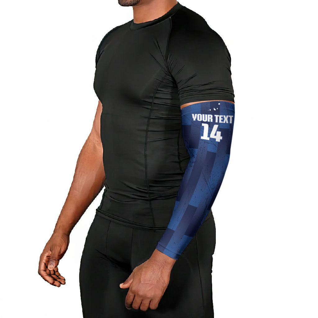 Custom Vozinha Cabo Verde Football Arm Sleeves Tubaroes Azuis Man Of The Match