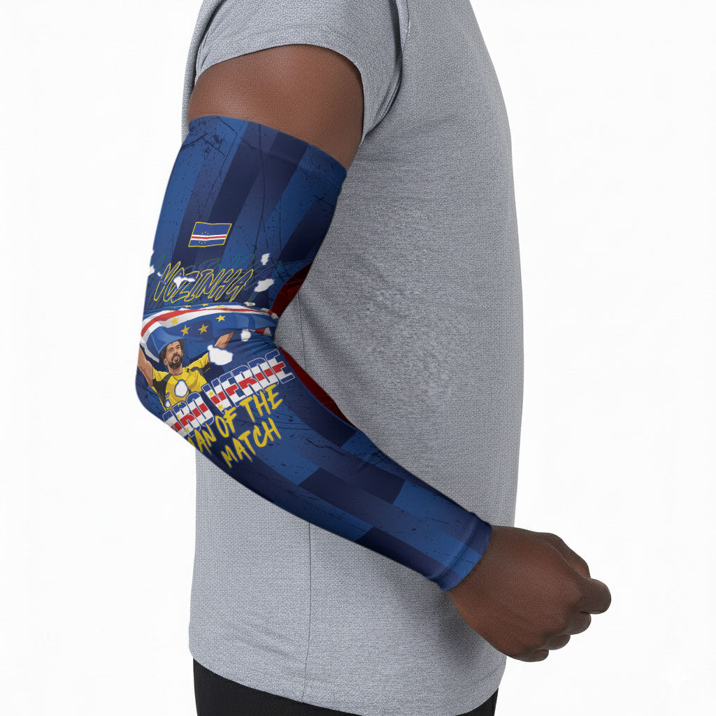 Custom Vozinha Cabo Verde Football Arm Sleeves Tubaroes Azuis Man Of The Match