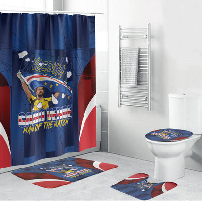 Vozinha Cabo Verde Football Bathroom Set Tubaroes Azuis Man Of The Match