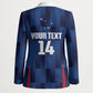 Custom Vozinha Cabo Verde Football Blazer Tubaroes Azuis Man Of The Match
