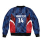Custom Vozinha Cabo Verde Football Bomber Jacket Tubaroes Azuis Man Of The Match