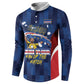 Custom Vozinha Cabo Verde Football Button Sweatshirt Tubaroes Azuis Man Of The Match
