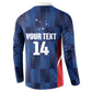 Custom Vozinha Cabo Verde Football Button Sweatshirt Tubaroes Azuis Man Of The Match