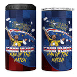 Vozinha Cabo Verde Football 4 in 1 Can Cooler Tumbler Tubaroes Azuis Man Of The Match