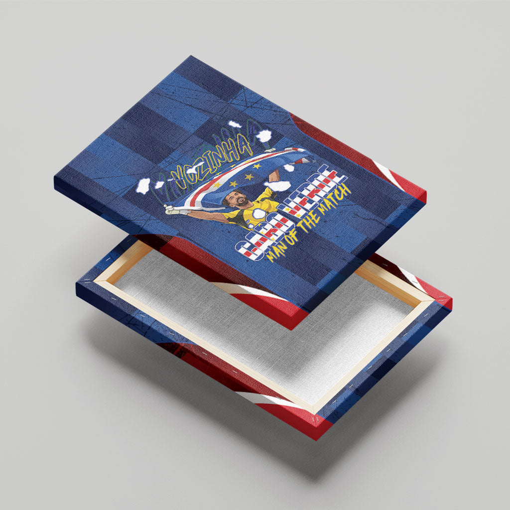 Vozinha Cabo Verde Football Canvas Wall Art Tubaroes Azuis Man Of The Match
