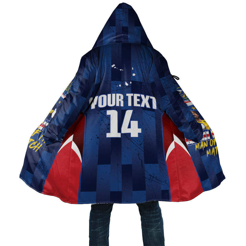 Custom Vozinha Cabo Verde Football Cloak Tubaroes Azuis Man Of The Match