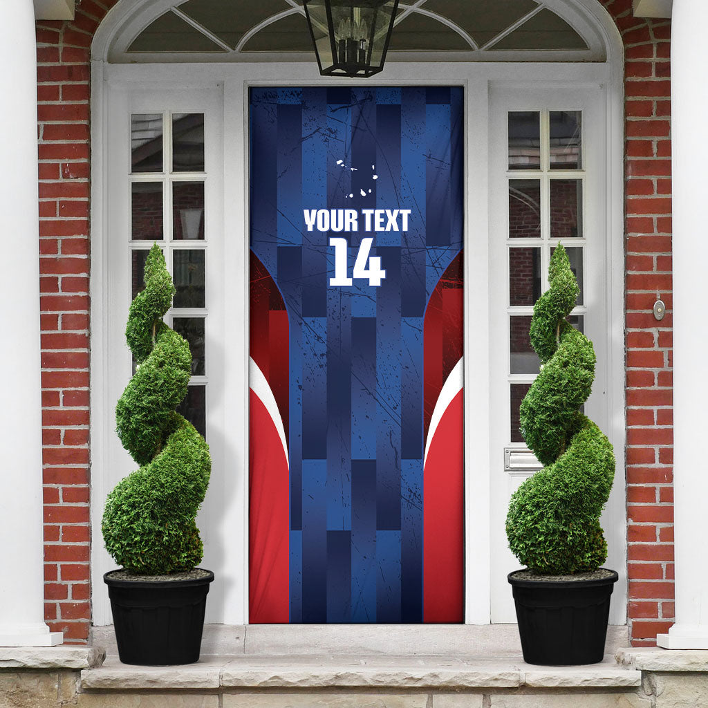 Custom Vozinha Cabo Verde Football Door Cover Tubaroes Azuis Man Of The Match
