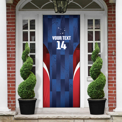 Custom Vozinha Cabo Verde Football Door Cover Tubaroes Azuis Man Of The Match