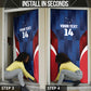 Custom Vozinha Cabo Verde Football Door Cover Tubaroes Azuis Man Of The Match