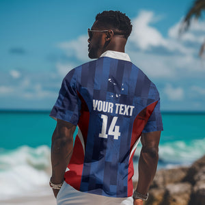 Custom Vozinha Cabo Verde Football Hawaiian Shirt Tubaroes Azuis Man Of The Match