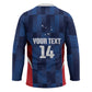 Custom Vozinha Cabo Verde Football Hockey Jersey Tubaroes Azuis Man Of The Match