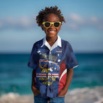 Custom Vozinha Cabo Verde Football Kid Hawaiian Shirt Tubaroes Azuis Man Of The Match