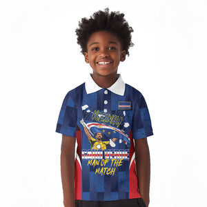 Custom Vozinha Cabo Verde Football Kid Polo Shirt Tubaroes Azuis Man Of The Match