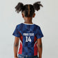 Custom Vozinha Cabo Verde Football Kid T shirt Tubaroes Azuis Man Of The Match