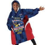 Custom Vozinha Cabo Verde Football Kid Wearable Blanket Hoodie Tubaroes Azuis Man Of The Match
