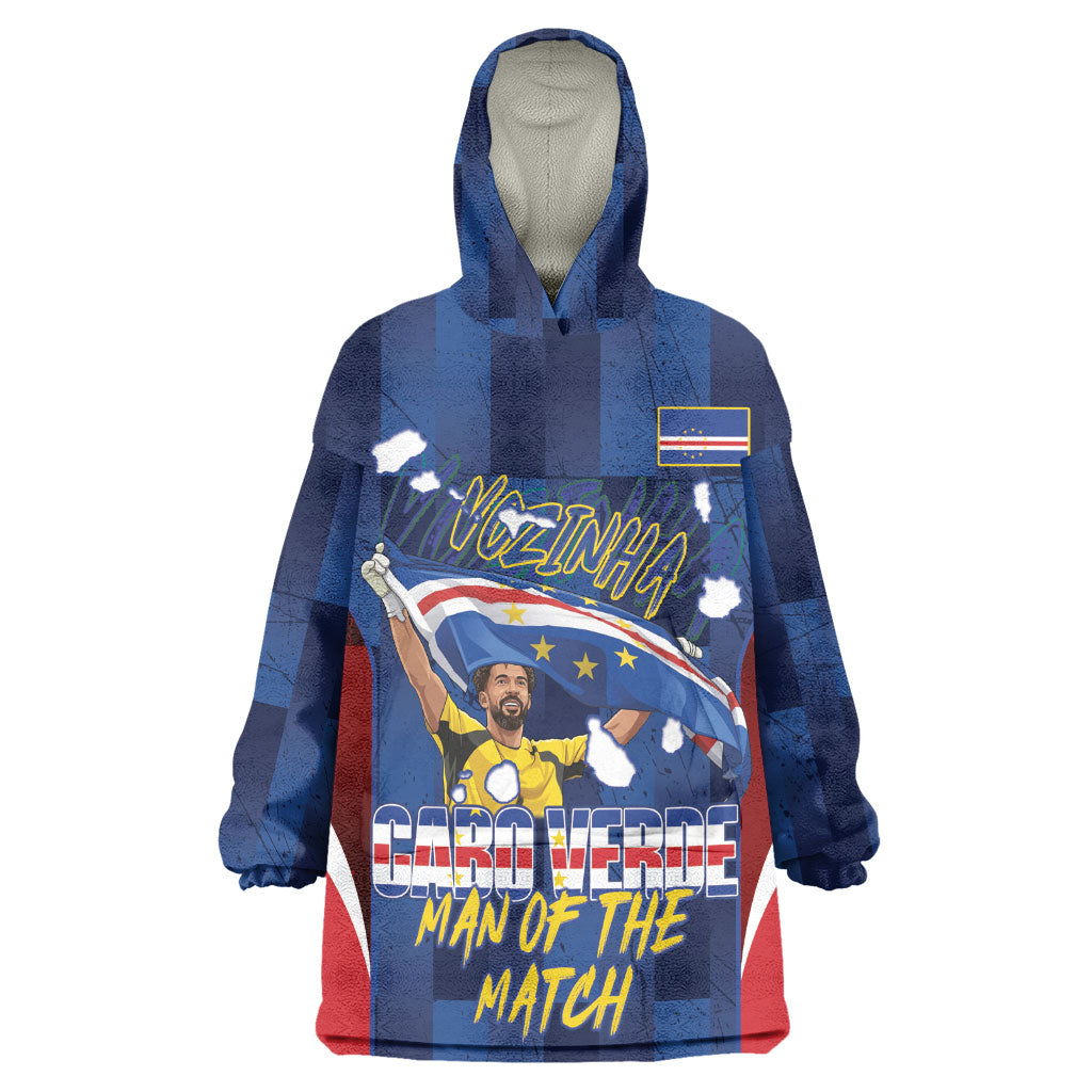 Custom Vozinha Cabo Verde Football Kid Wearable Blanket Hoodie Tubaroes Azuis Man Of The Match