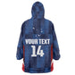 Custom Vozinha Cabo Verde Football Kid Wearable Blanket Hoodie Tubaroes Azuis Man Of The Match