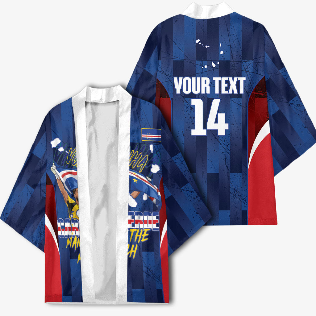 Custom Vozinha Cabo Verde Football Kimono Tubaroes Azuis Man Of The Match