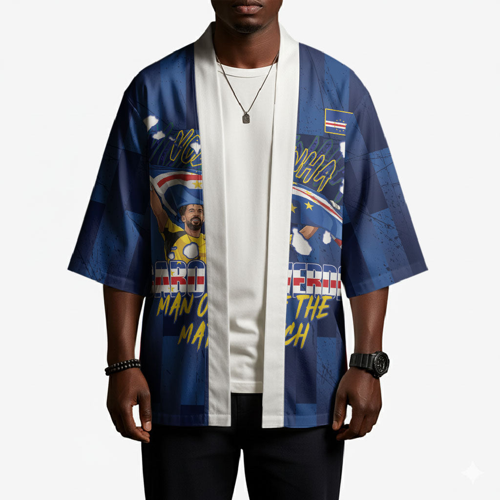 Custom Vozinha Cabo Verde Football Kimono Tubaroes Azuis Man Of The Match
