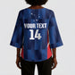 Custom Vozinha Cabo Verde Football Kimono Sleeve Blouse Tubaroes Azuis Man Of The Match
