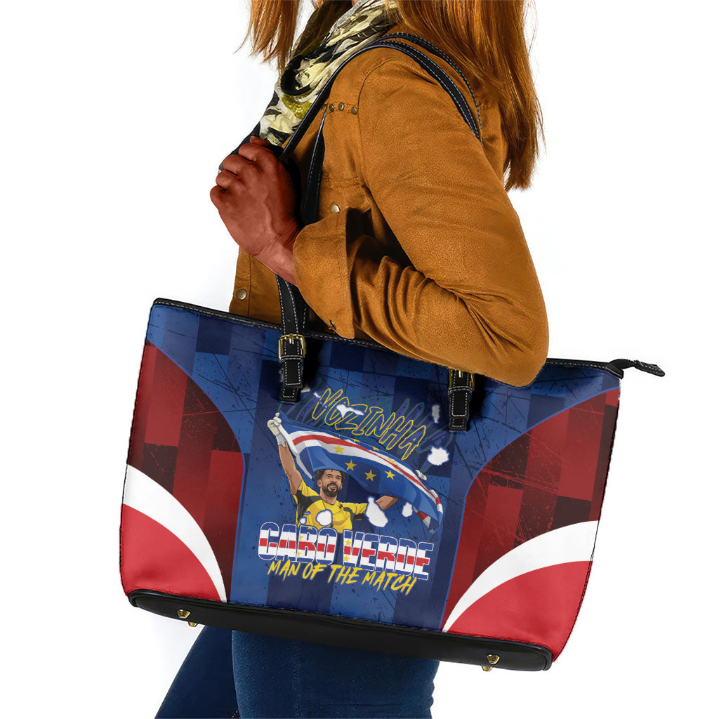 Vozinha Cabo Verde Football Leather Tote Bag Tubaroes Azuis Man Of The Match