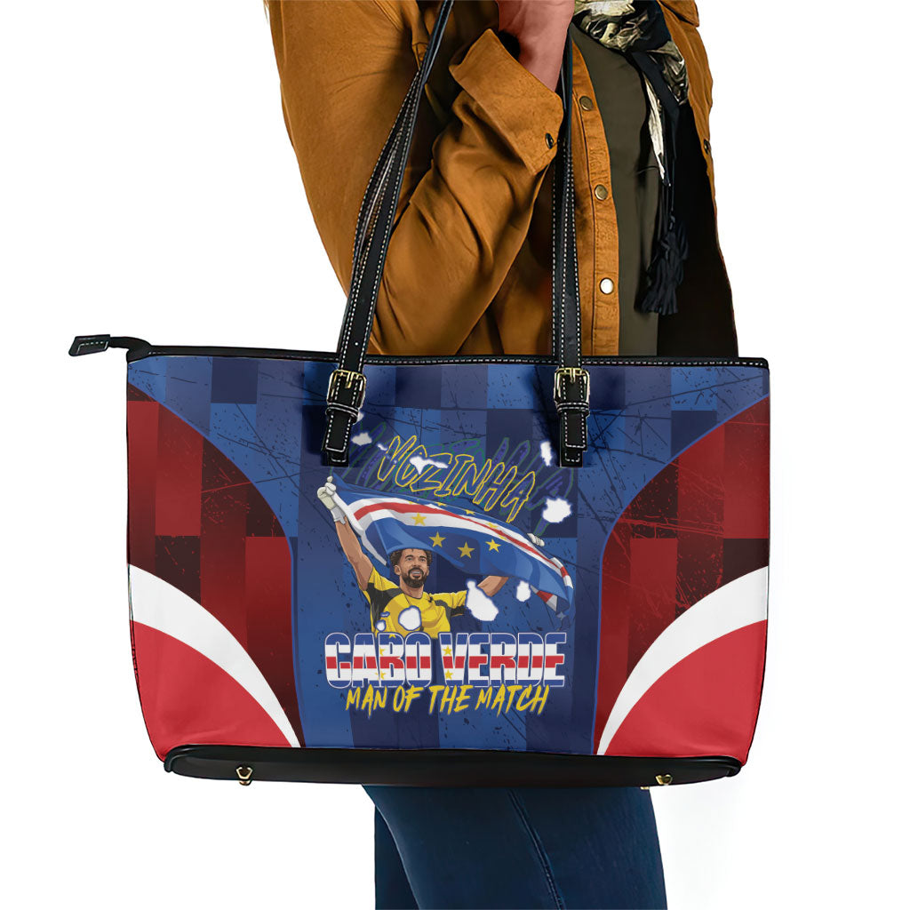 Vozinha Cabo Verde Football Leather Tote Bag Tubaroes Azuis Man Of The Match