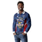 Custom Vozinha Cabo Verde Football Long Sleeve Polo Shirt Tubaroes Azuis Man Of The Match