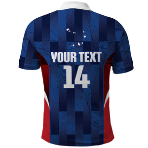 Custom Vozinha Cabo Verde Football Polo Shirt Tubaroes Azuis Man Of The Match