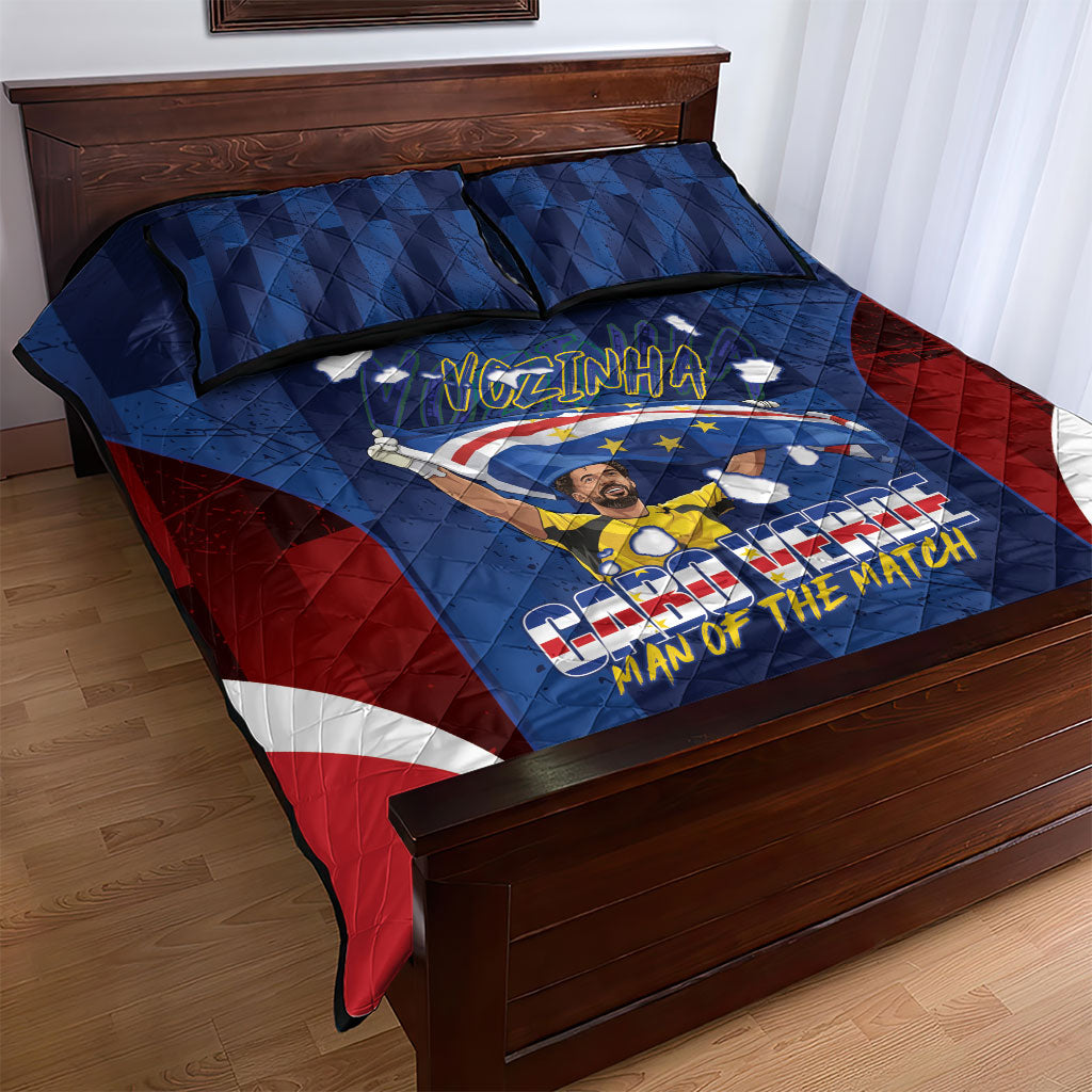 Vozinha Cabo Verde Football Quilt Bed Set Tubaroes Azuis Man Of The Match