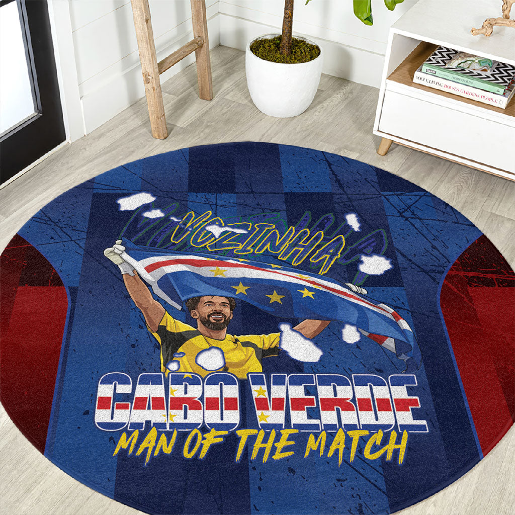 Vozinha Cabo Verde Football Round Carpet Tubaroes Azuis Man Of The Match