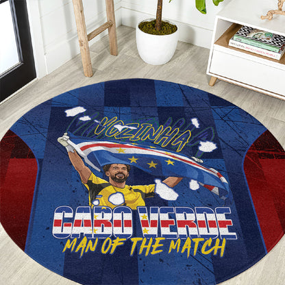 Vozinha Cabo Verde Football Round Carpet Tubaroes Azuis Man Of The Match