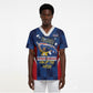 Custom Vozinha Cabo Verde Football Scrub Top Tubaroes Azuis Man Of The Match
