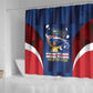 Vozinha Cabo Verde Football Shower Curtain Tubaroes Azuis Man Of The Match