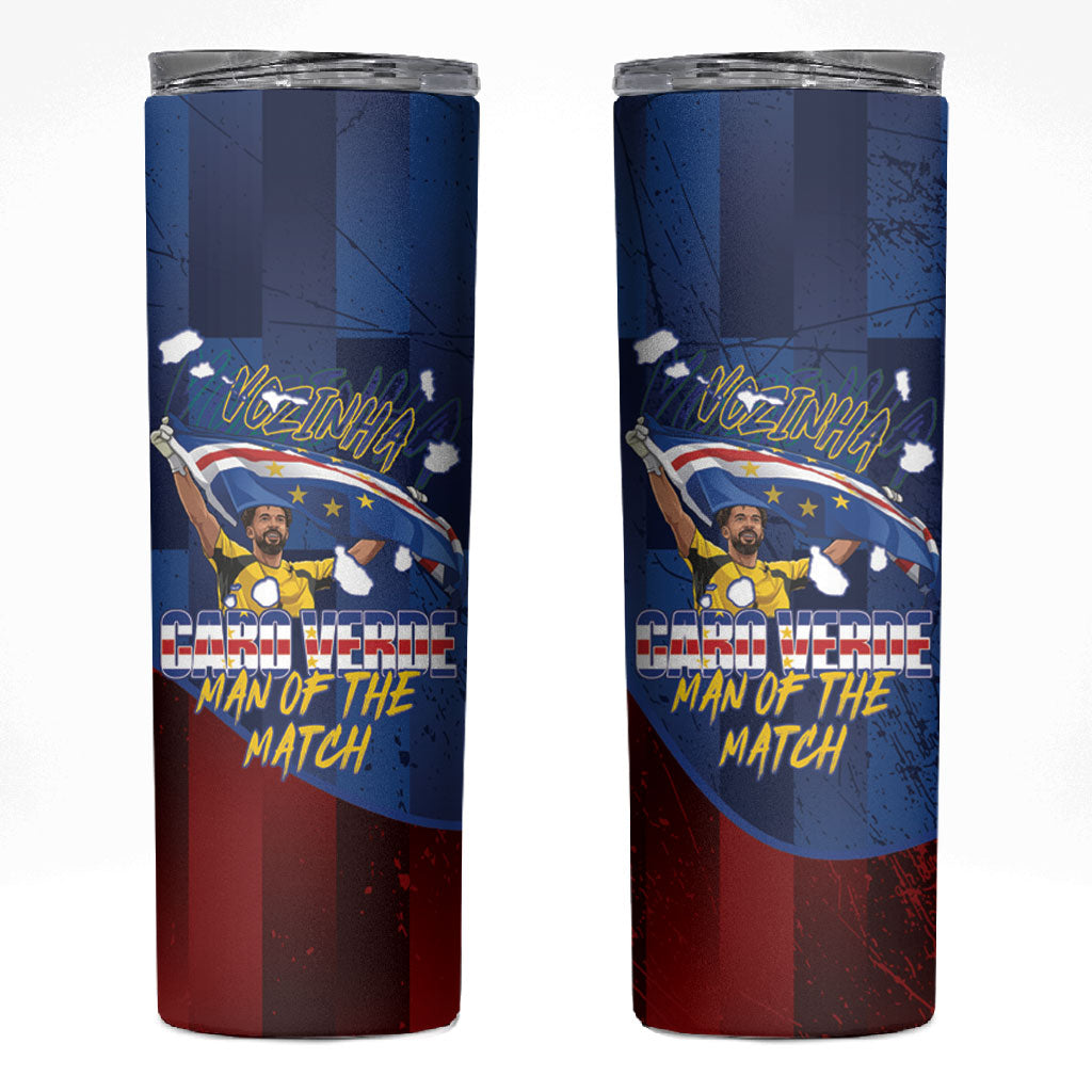 Vozinha Cabo Verde Football Skinny Tumbler Tubaroes Azuis Man Of The Match