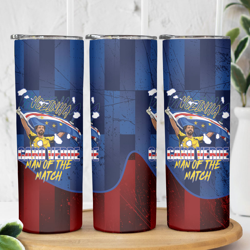Vozinha Cabo Verde Football Skinny Tumbler Tubaroes Azuis Man Of The Match