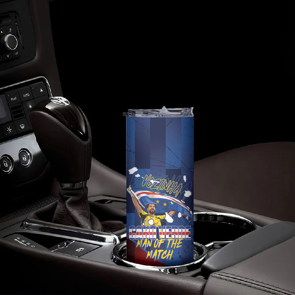 Vozinha Cabo Verde Football Skinny Tumbler Tubaroes Azuis Man Of The Match