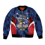 Custom Vozinha Cabo Verde Football Sleeve Zip Bomber Jacket Tubaroes Azuis Man Of The Match