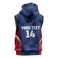 Custom Vozinha Cabo Verde Football Sleeveless Hoodie Tubaroes Azuis Man Of The Match
