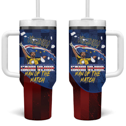 Vozinha Cabo Verde Football Tumbler With Handle Tubaroes Azuis Man Of The Match