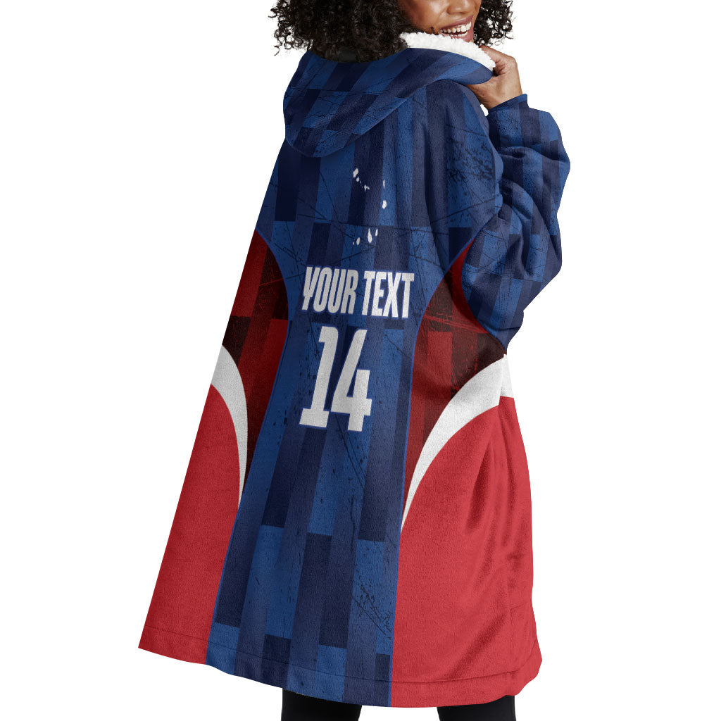 Custom Vozinha Cabo Verde Football Wearable Blanket Hoodie Tubaroes Azuis Man Of The Match