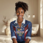 Custom Vozinha Cabo Verde Football Women Casual Shirt Tubaroes Azuis Man Of The Match