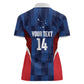 Custom Vozinha Cabo Verde Football Women Polo Shirt Tubaroes Azuis Man Of The Match