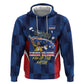 Custom Vozinha Cabo Verde Football Zip Hoodie Tubaroes Azuis Man Of The Match
