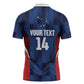 Custom Vozinha Cabo Verde Football Zipper Polo Shirt Tubaroes Azuis Man Of The Match