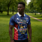 Custom Vozinha Cabo Verde Football Zipper Polo Shirt Tubaroes Azuis Man Of The Match