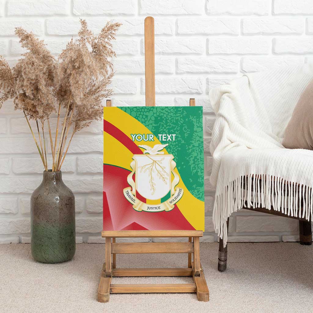 Personalised Guinea Independence Day Canvas Wall Art Happy 2 October Guinee Coat Of Arms